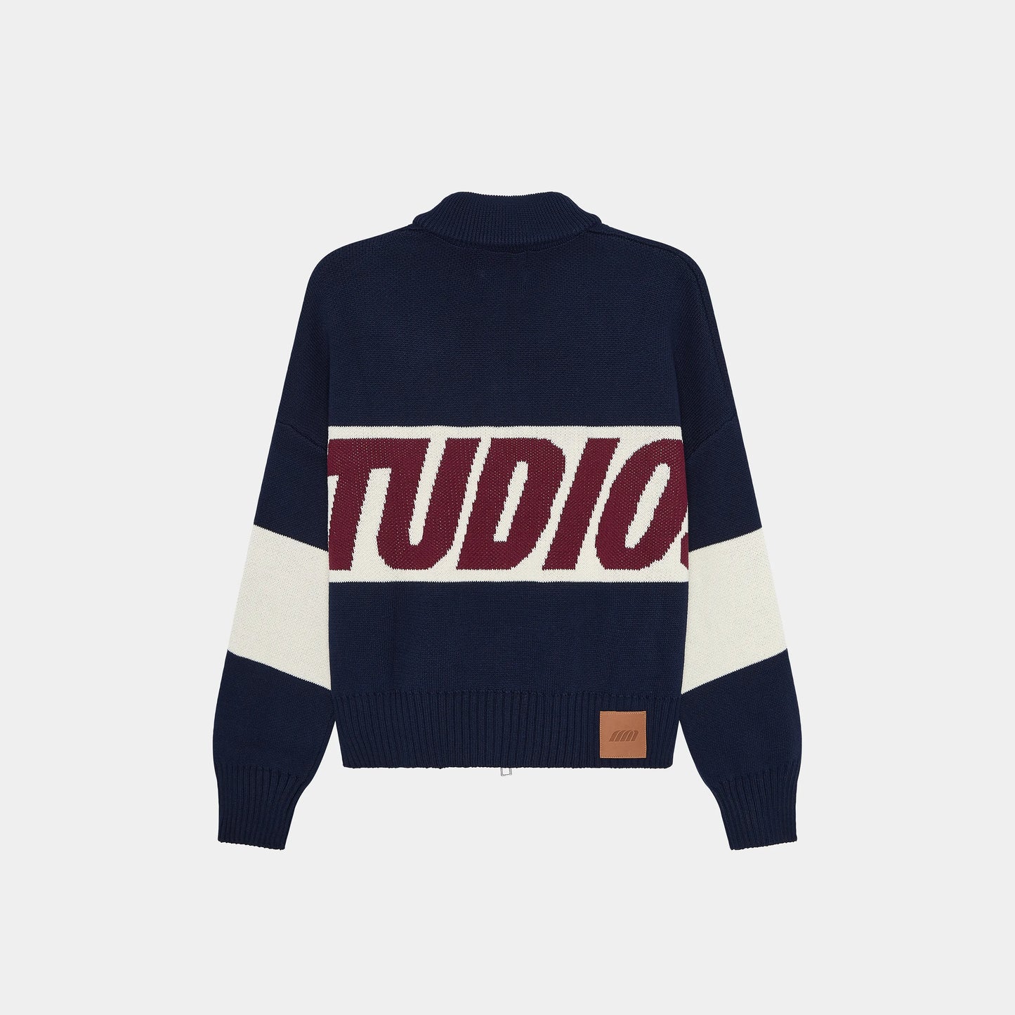 Sweater Eme Studios Thrill Navy Zipper Knit