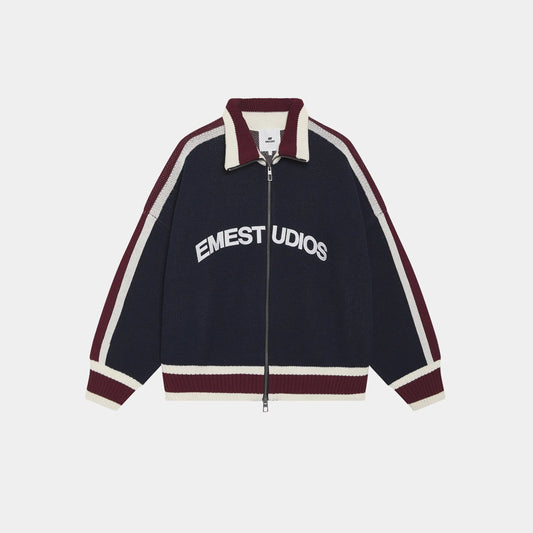 Echellor Navy Zipper Knit