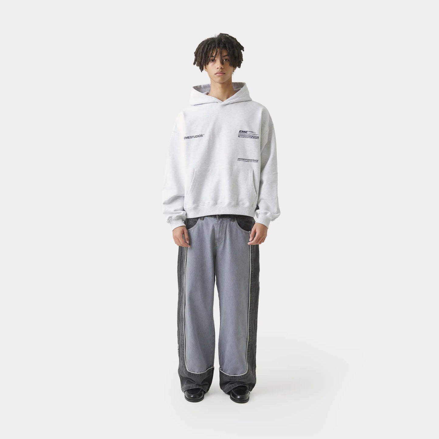DNA Heather Grey Oversized Hoodie
